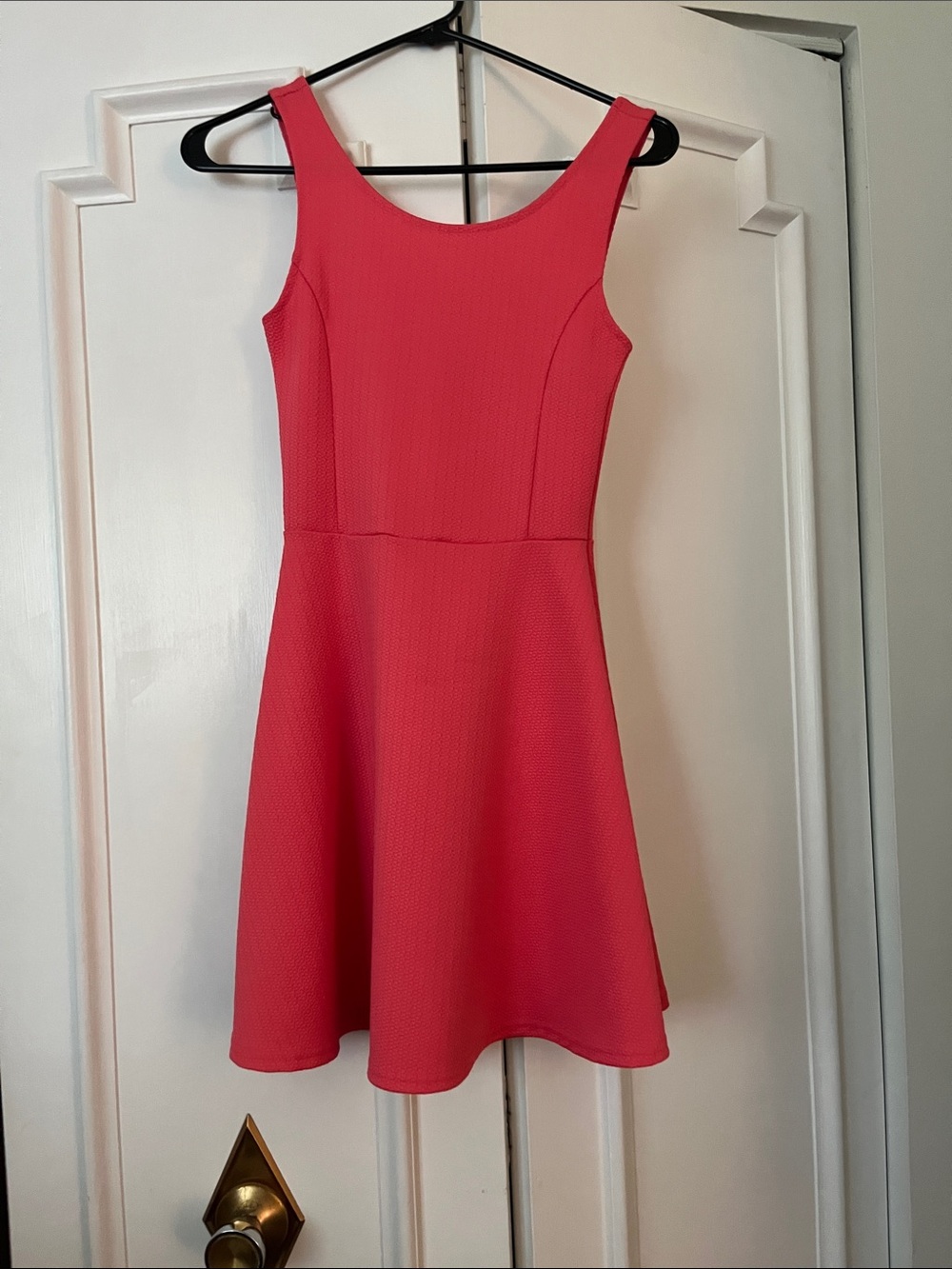 Divided Coral-Pink Sleeveless Fit & Flare Mini Dress